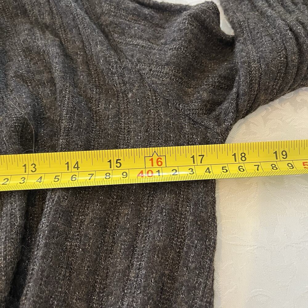 Maeve by Anthropologie Rafela Hacci Surplice Top Wrap Sweater Size XS Brown/Gray - Picture 8 of 10